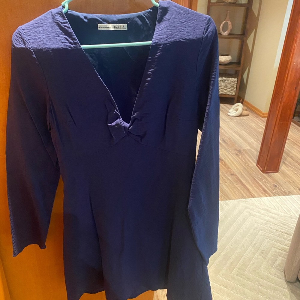 Abercrombie & Fitch Navy V-Neck Dress
